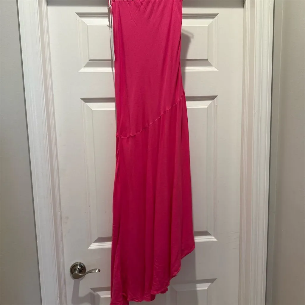 Young, Fabulous & Broke Women's Pink Asymmetric Midi Skirt Size S - Image 3