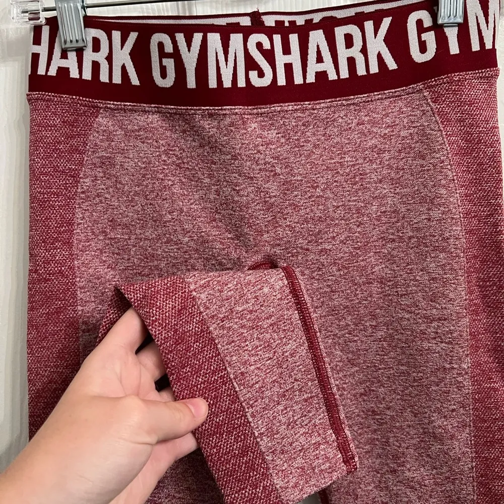 Gymshark compression red workout leggings size small. - Image 2