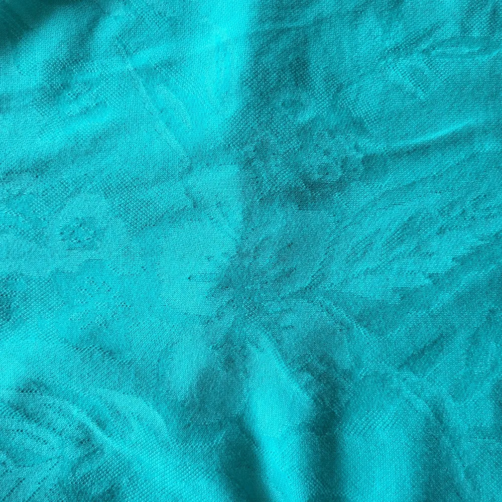 Caribbean Joe Island Supply Co Petite Collared Polo Top Pappagallo Teal Size Lg - Image 2