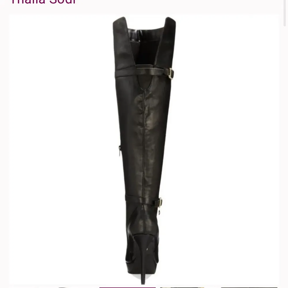 Thalia Sodi Black Women's Boots thigh high size 5.5 - Image 4