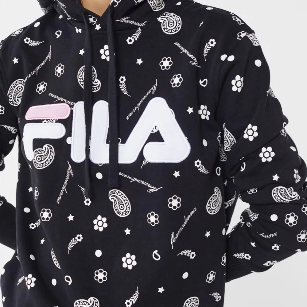 Fila Fleamadonna x Urban Outfitters Talia Sweatshirt Hoodie Black White - Image 7