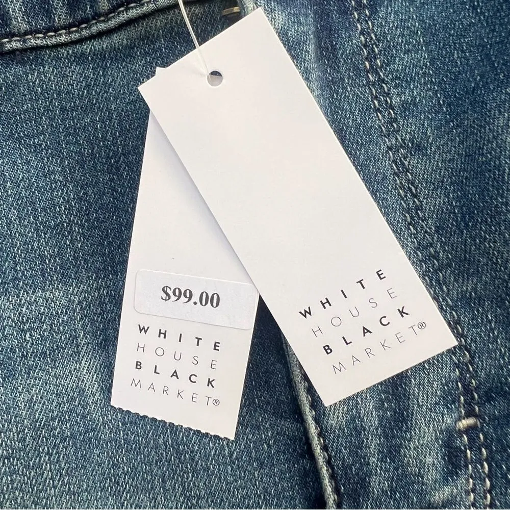 White House Black Market NWT Everyday Soft Mid-Rise Slim Jean Size 12 Petite - Image 8