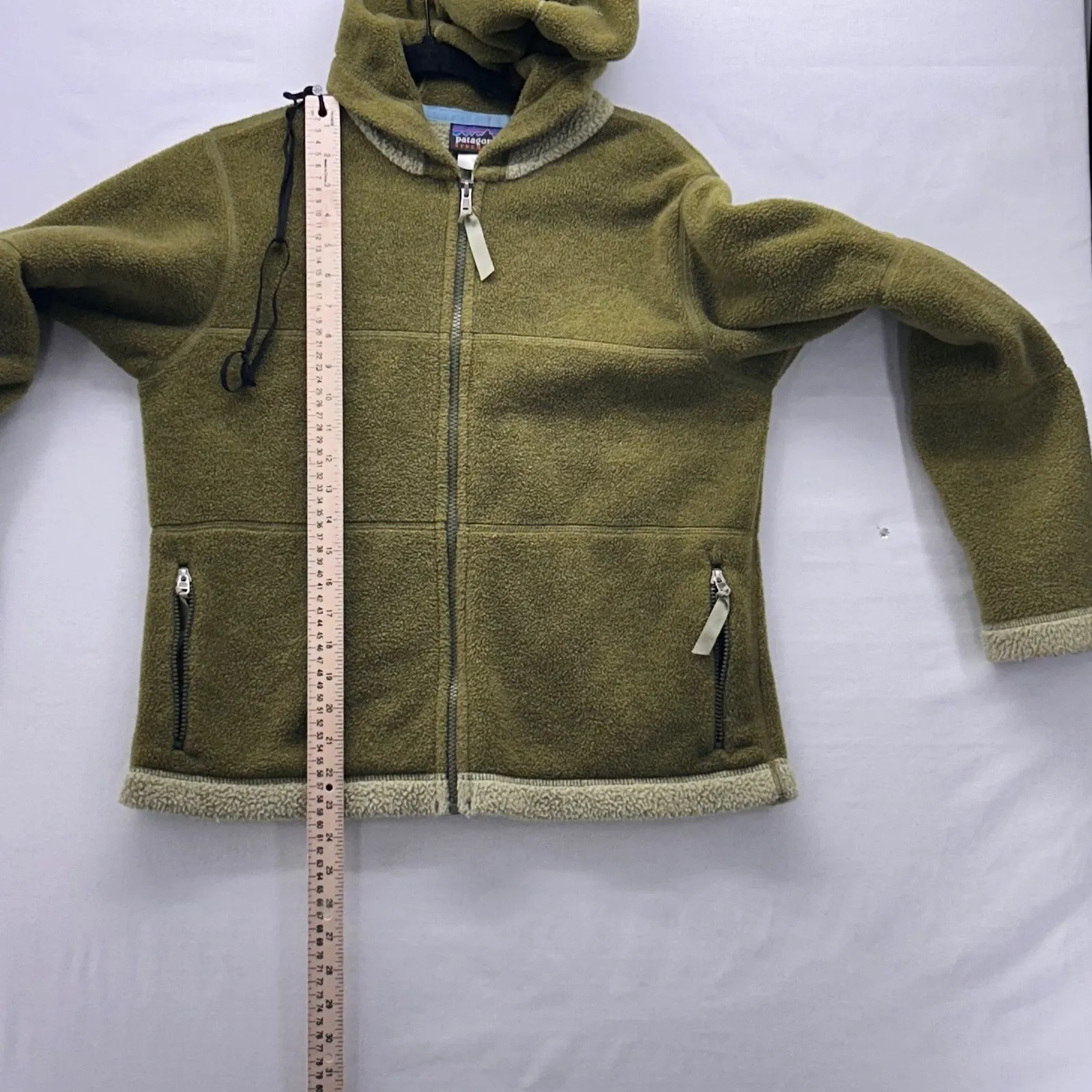 Patagonia Vintage Synchilla Fleece Jacket Green Medium - Image 11