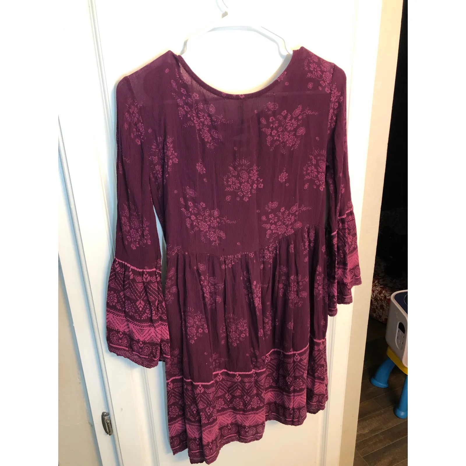 Mudd purple bell sleeve mini dress, Size XS - Image 9