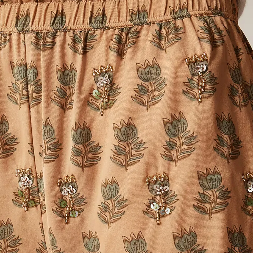 J Crew Stratus Embellished Short in Tonal Tulip Block Print - Image 3