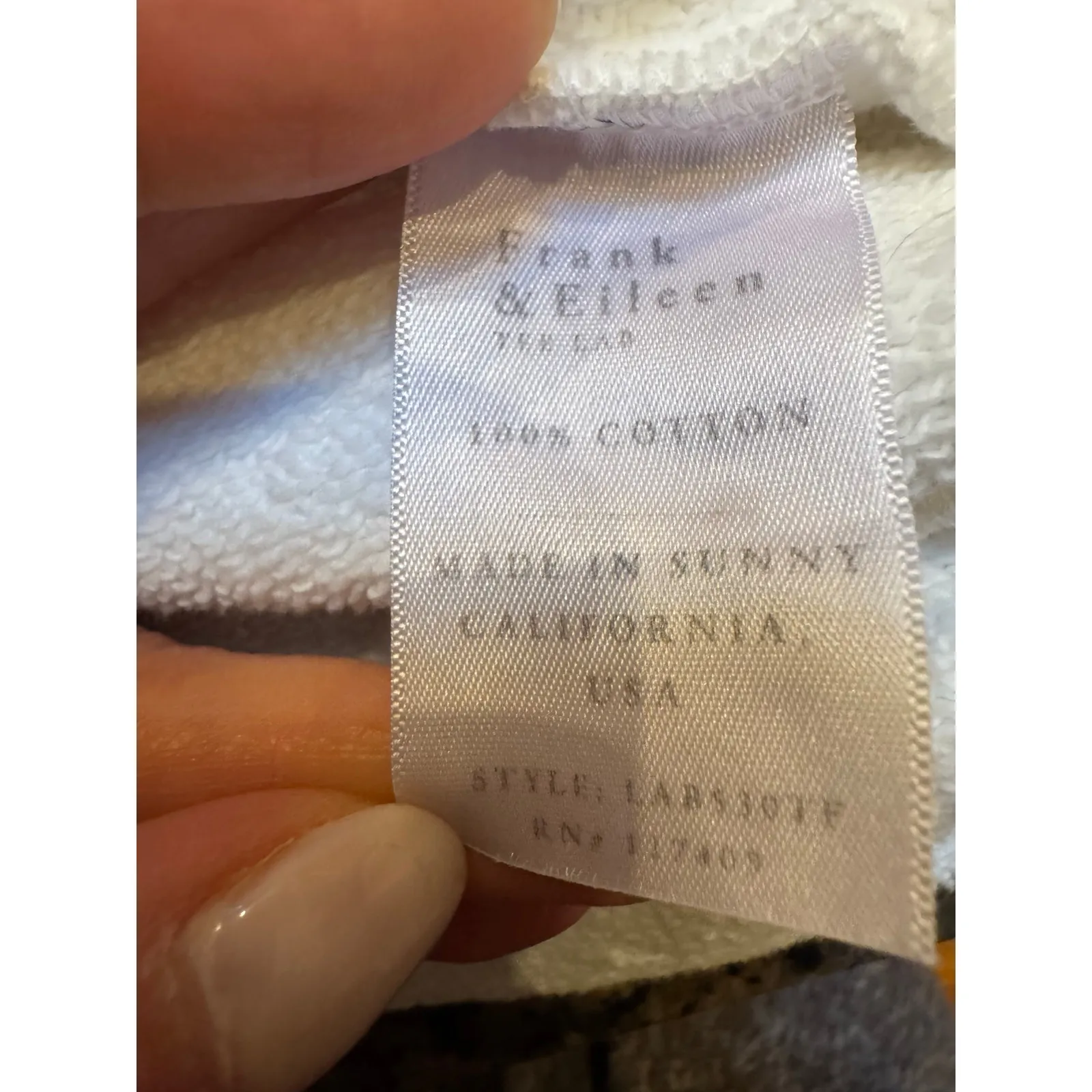 FRANK & EILEEN Essential White Hoodie - Image 5