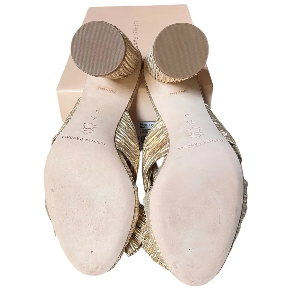 NIB  Gold Penny Knot Mules Size 7.5 - Image 14