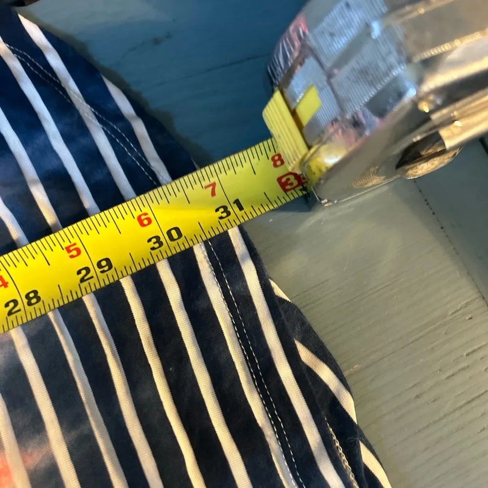 Blue Curl Striped Sleeveless Dress - Image 7