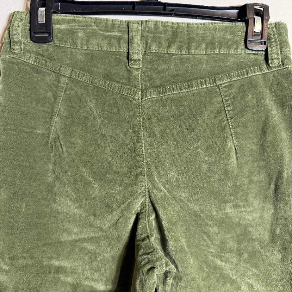Free People High Time Velvet Kick Flare Pants Women's 6 Chive Green Festival NWT - Image 13