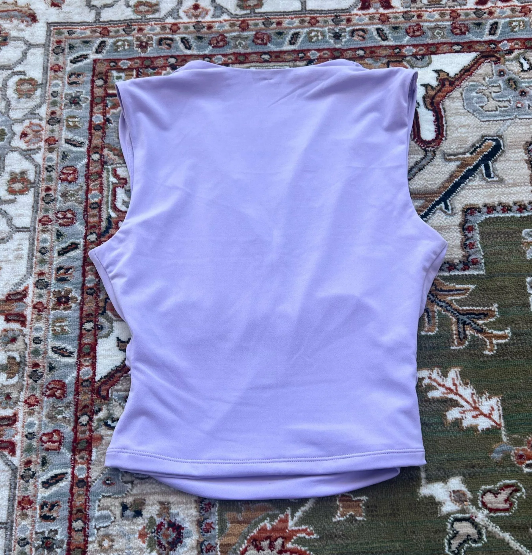 Abercrombie Lilac Soft AF Plunge Tank Top - Image 3