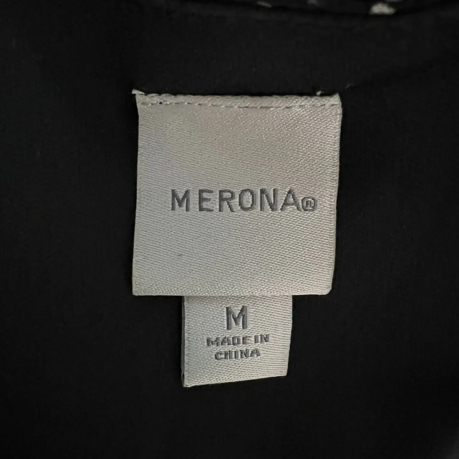 Merona Dress Womens Medium Black White Polka Dots Fit & Flare Preppy Classic‎ - Image 7