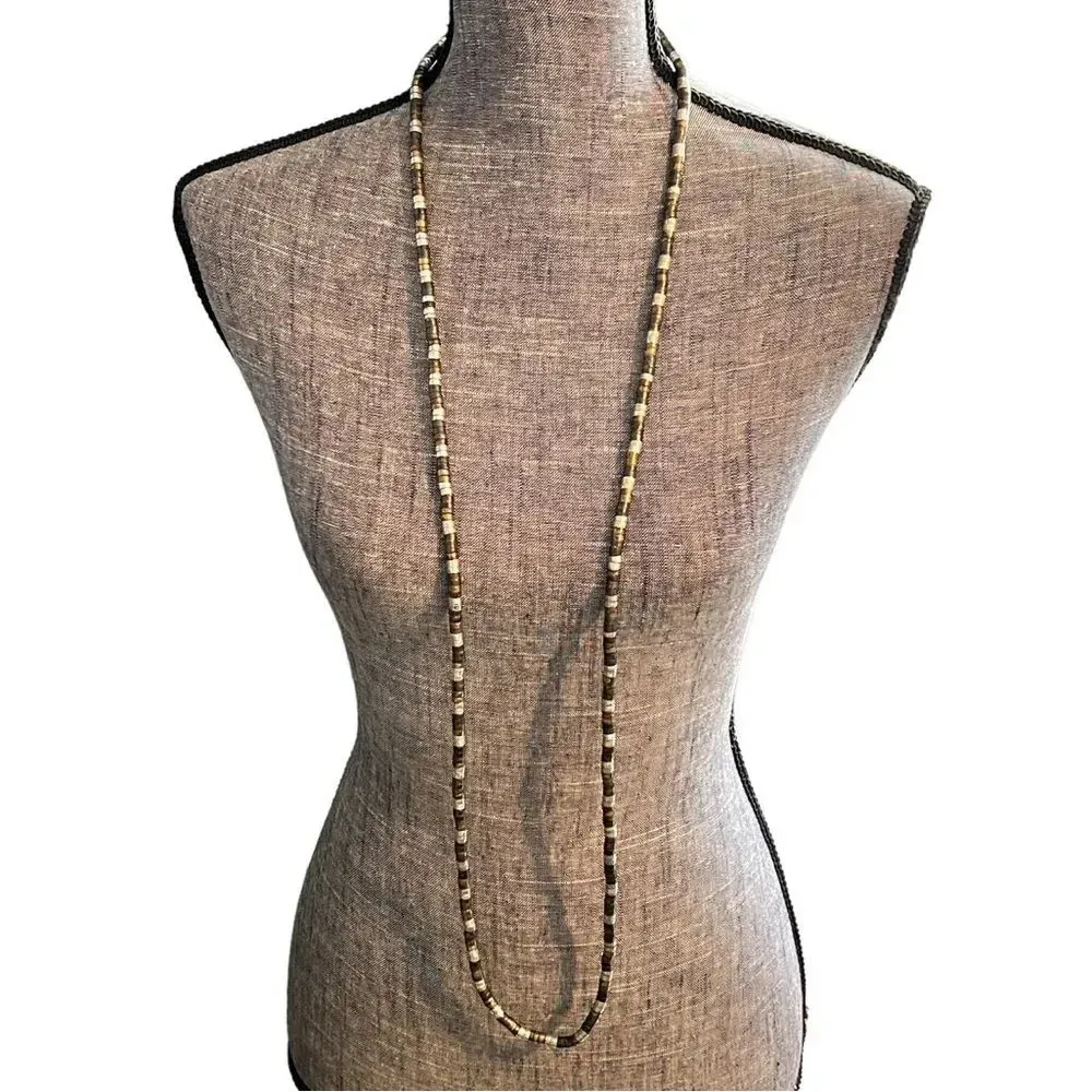 Vintage Long Metal Necklace Tri - Image 2
