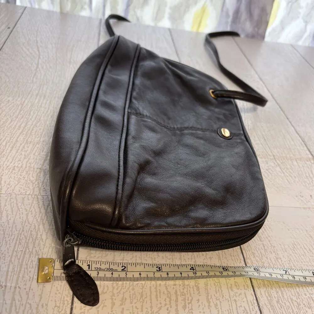 CB c.b. collections Brown Leather Crossbody Purse - Image 11