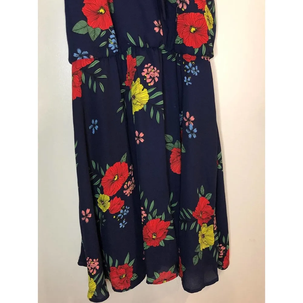 DNA Couture Small Halter Floral Navy Mini Dress  Nadine West Small - Image 2