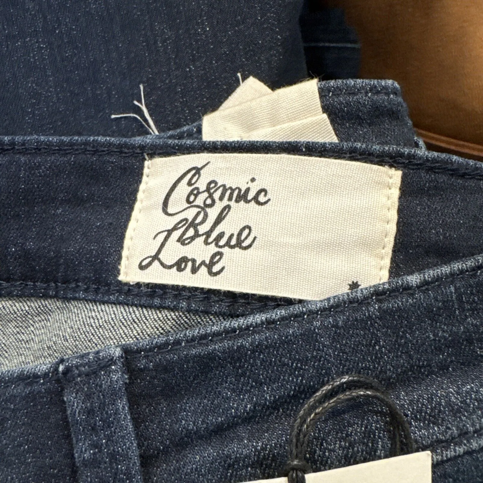 Cosmic‎ Blue Love Stitch Fix Mid Rise Flare Jean Blue Denim Size 28 - Image 5