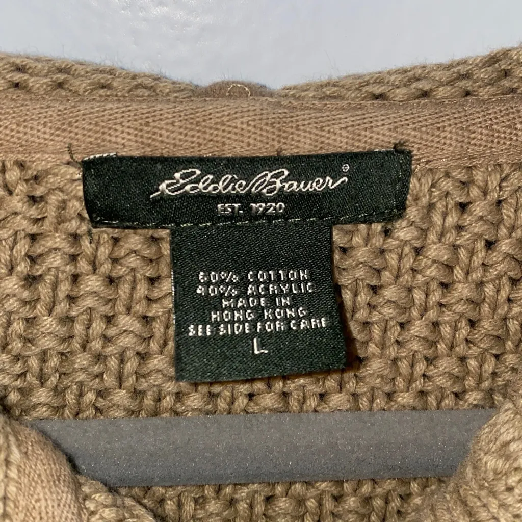 Eddie Bauer  Brown Knit Sweater - Image 3