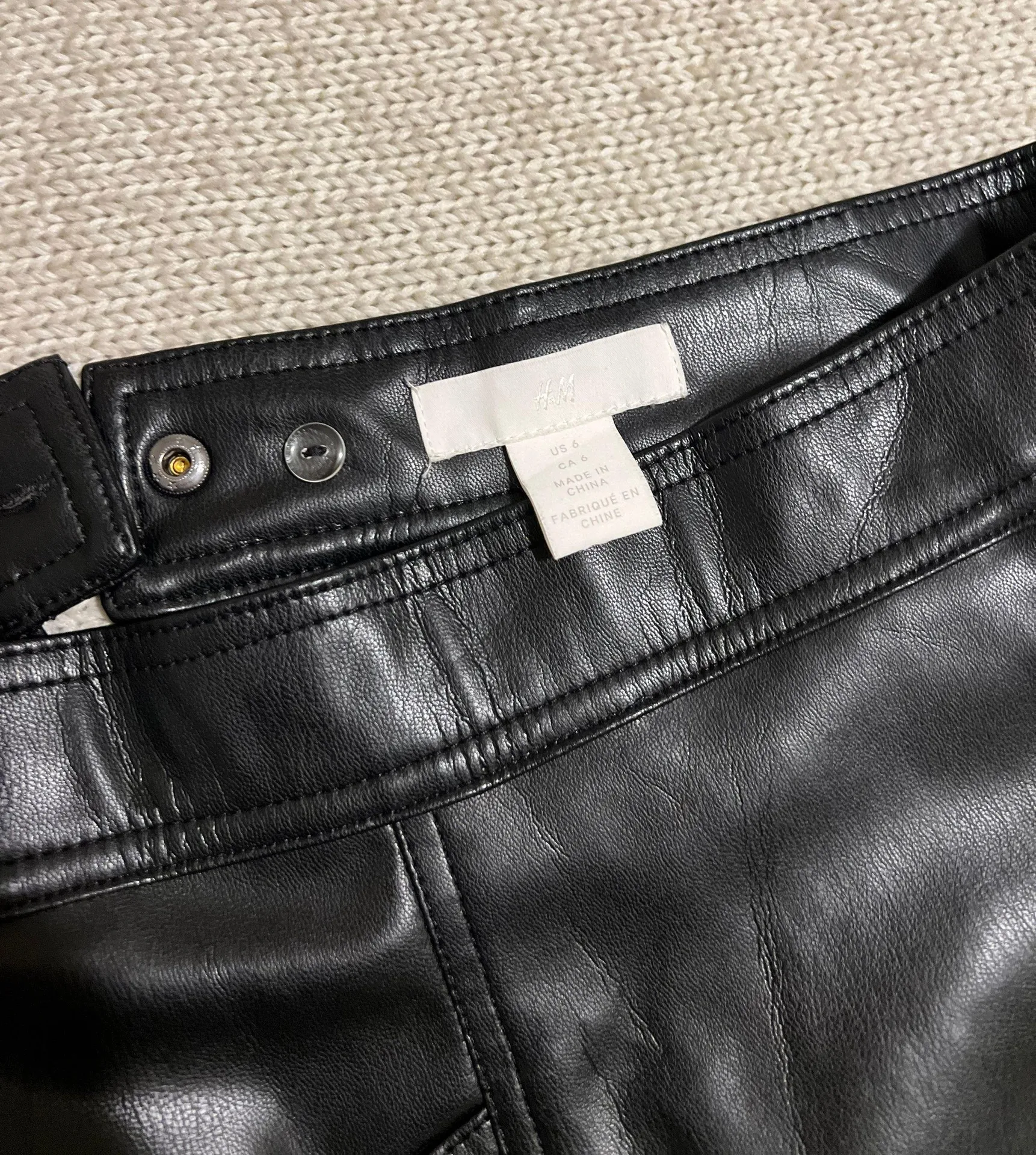 Faux Leather Mini Skirt - Image 4