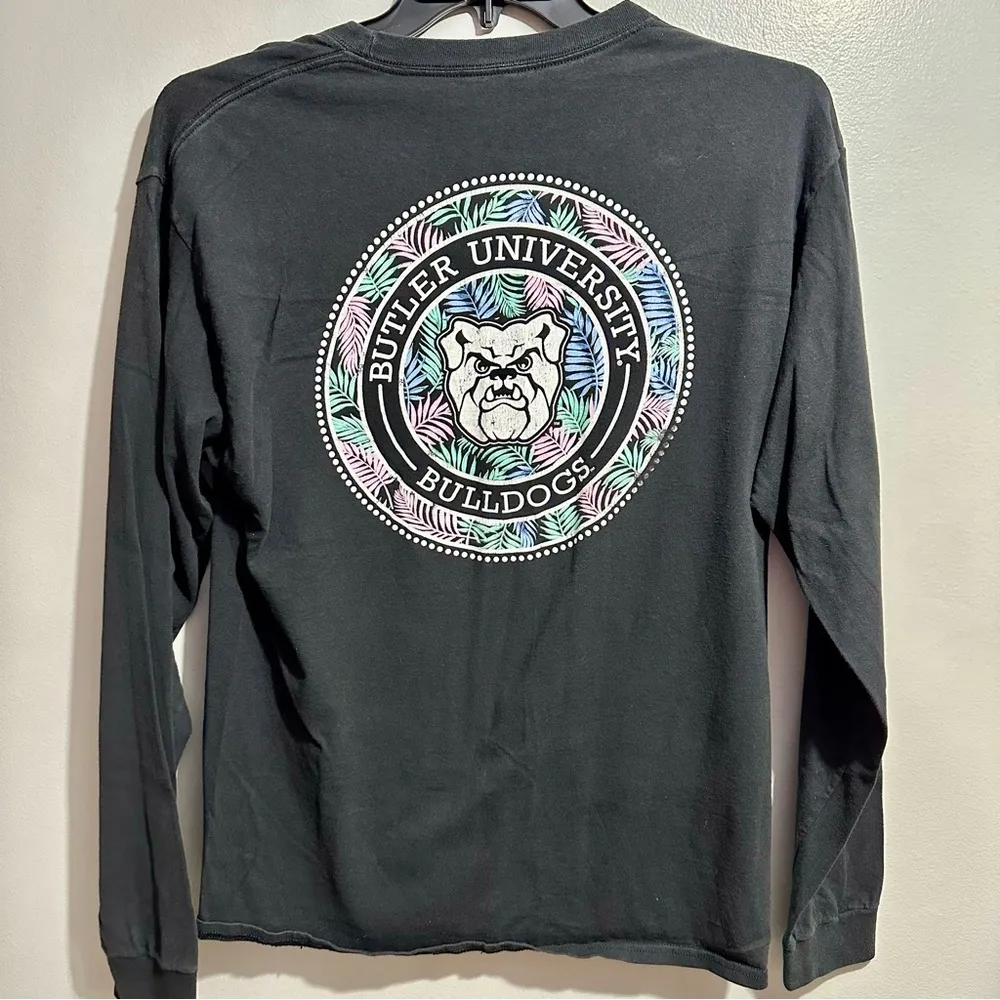 Butler University Bulldogs Hanes Black Long Sleeve Tee (455) - Image 4