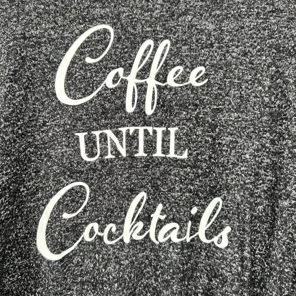 Cacique Coffee until Cocktails plus size 18 20 gray Jersey Top & Jogger PJ Set - Image 5