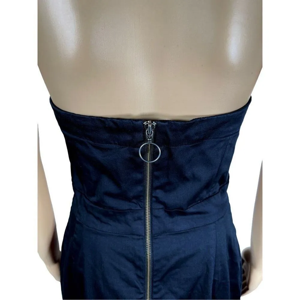 French Connection Women's Black Wizard Strapless Tulip Mini Tube Dress Size 8 - Image 6