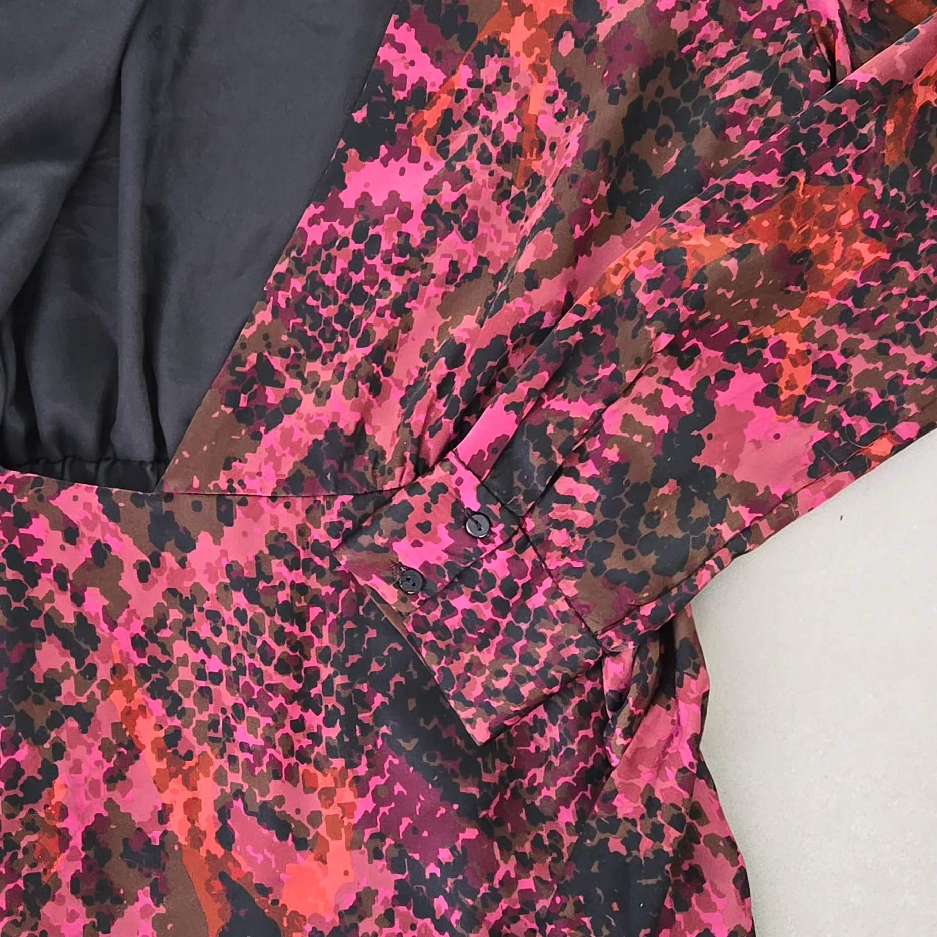 Zara Red And Black Animal Snake Print Mini Wrap Dress Size XS - Image 7