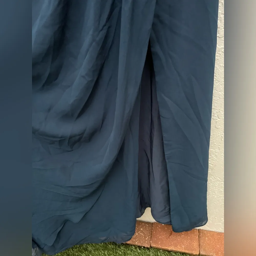 Azazie petrol blue teal maxi dress gown formal size US 12 - Image 8