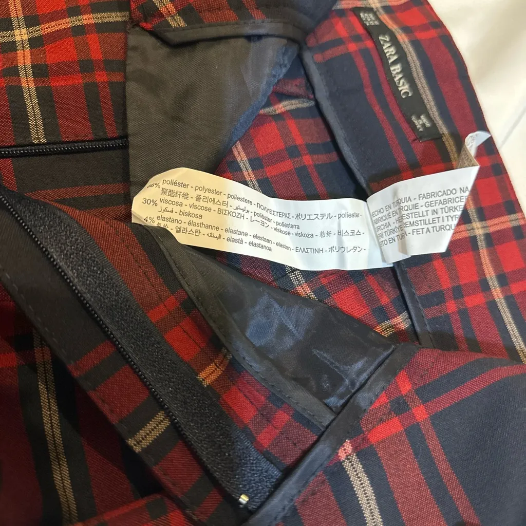 ZARA plaid red checks shorts - Image 5