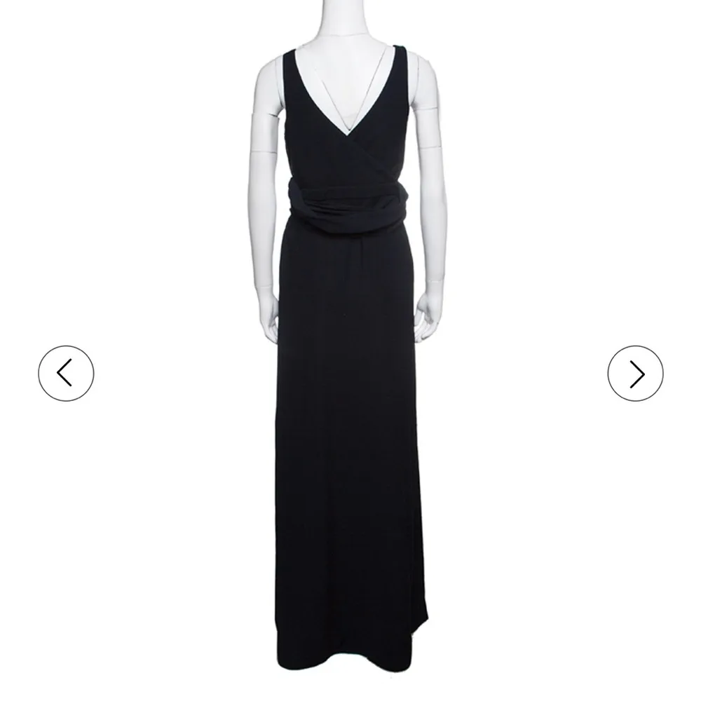 NWT Armani Collezioni black Draped Waist Sleeveless Maxi Dress size 46 or US 10 - Image 10