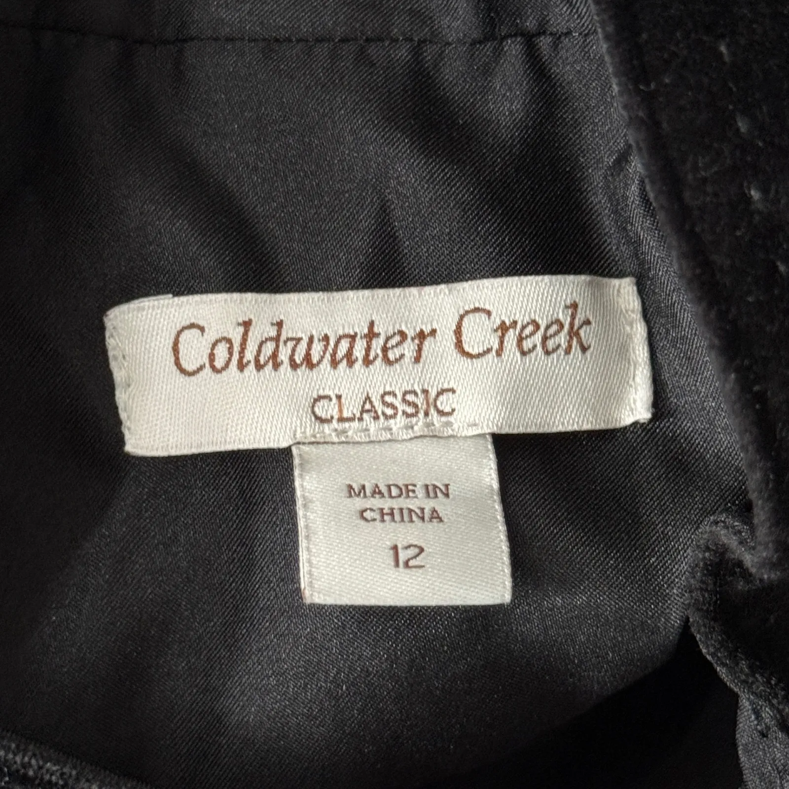 Coldwater Creek Velvet Blazer Jacket Black Womens Size 12 Classic Chic Gothic - Image 5