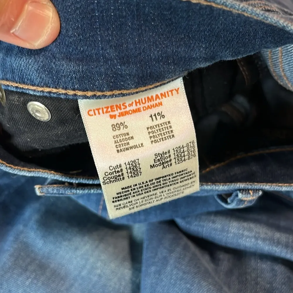 Citizens of Humanity Dylan Drop Rise Cropped Jeans Straight Leg Womens 28 - Image 12