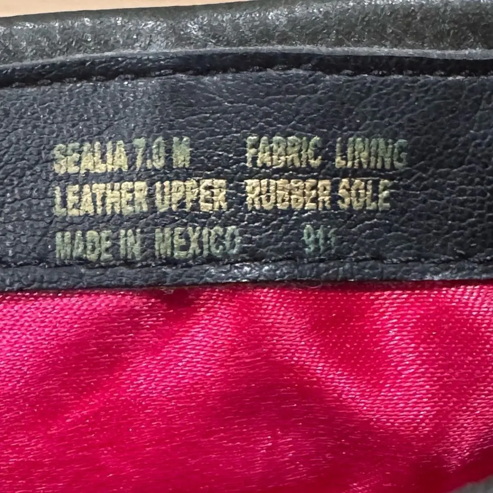 Betsey Johnson Sealia Black Leather Ruffle Ankle Booties Women’s 7 - Image 2