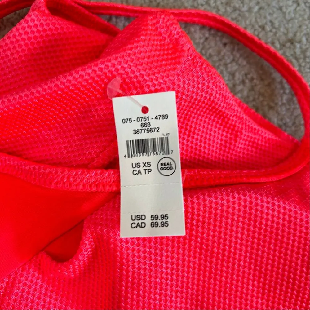 NWT Aerie Shine Pique Twist Scoop One Piece Swimsuit Pink Sprinkle Swim Size XS - Image 6