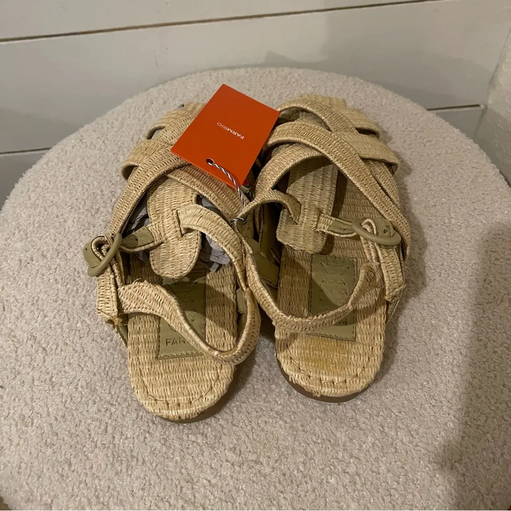 Farm Rio Synthetic Raffia Zigzag sandals - Image 9