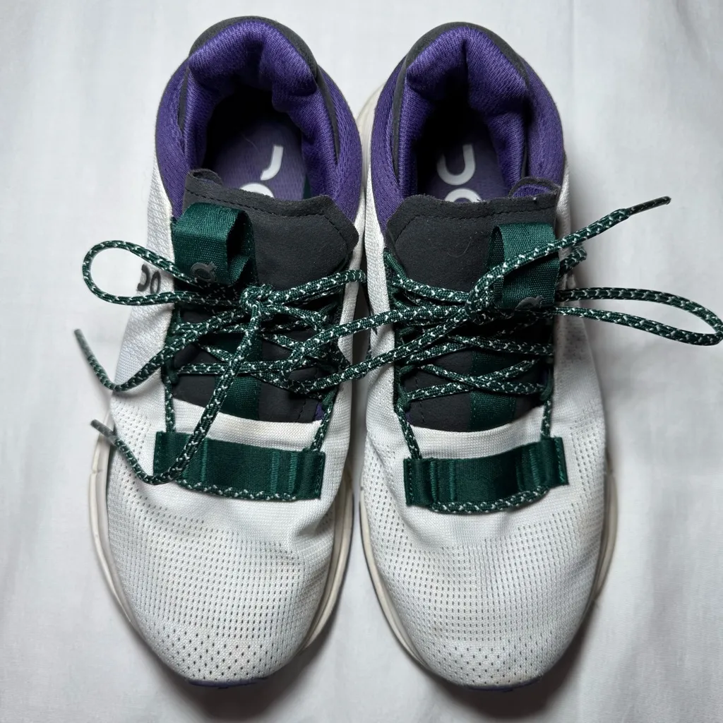 On Cloud Cloudnova Form Shoes Womens 7 White Violet CloudTec Running Sneakers - Image 2