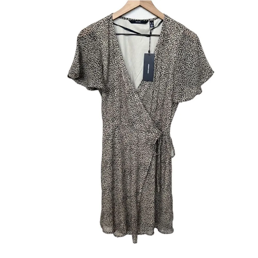 NWT ASOS Vero Moda Wrap Dress Nomad Lola Leopard Cheetah Sz Medium Animal Print - Image 3
