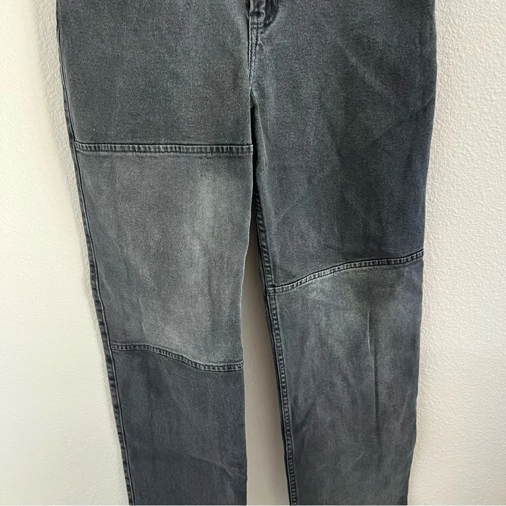 Hollister Ultra High Rise Dad Jeans Black Gray Patch Denim Jeans W26 L31 3R - Image 4