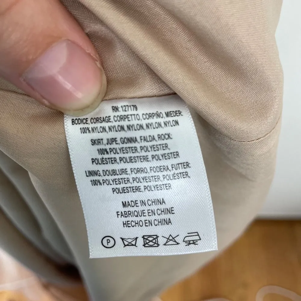 Jenny Yoo Woman's Sz 10 Blush Pink‎ Strapless Lace and Tulle Bridesmaid Dress - Image 6