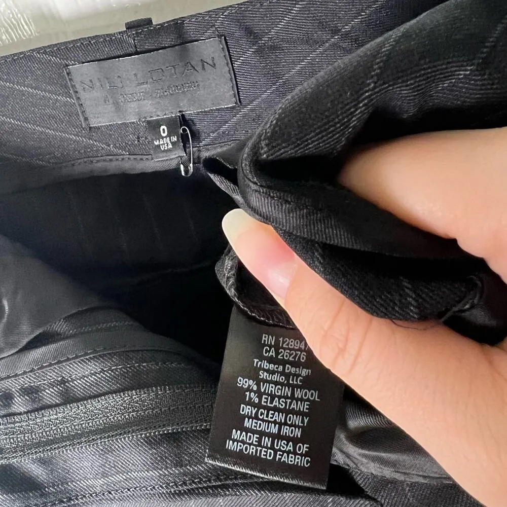 Nili Lotan Gray Wool Blend Tel Aviv Pin Striped Tapered Ankle Trouser Pants 0 - Image 13