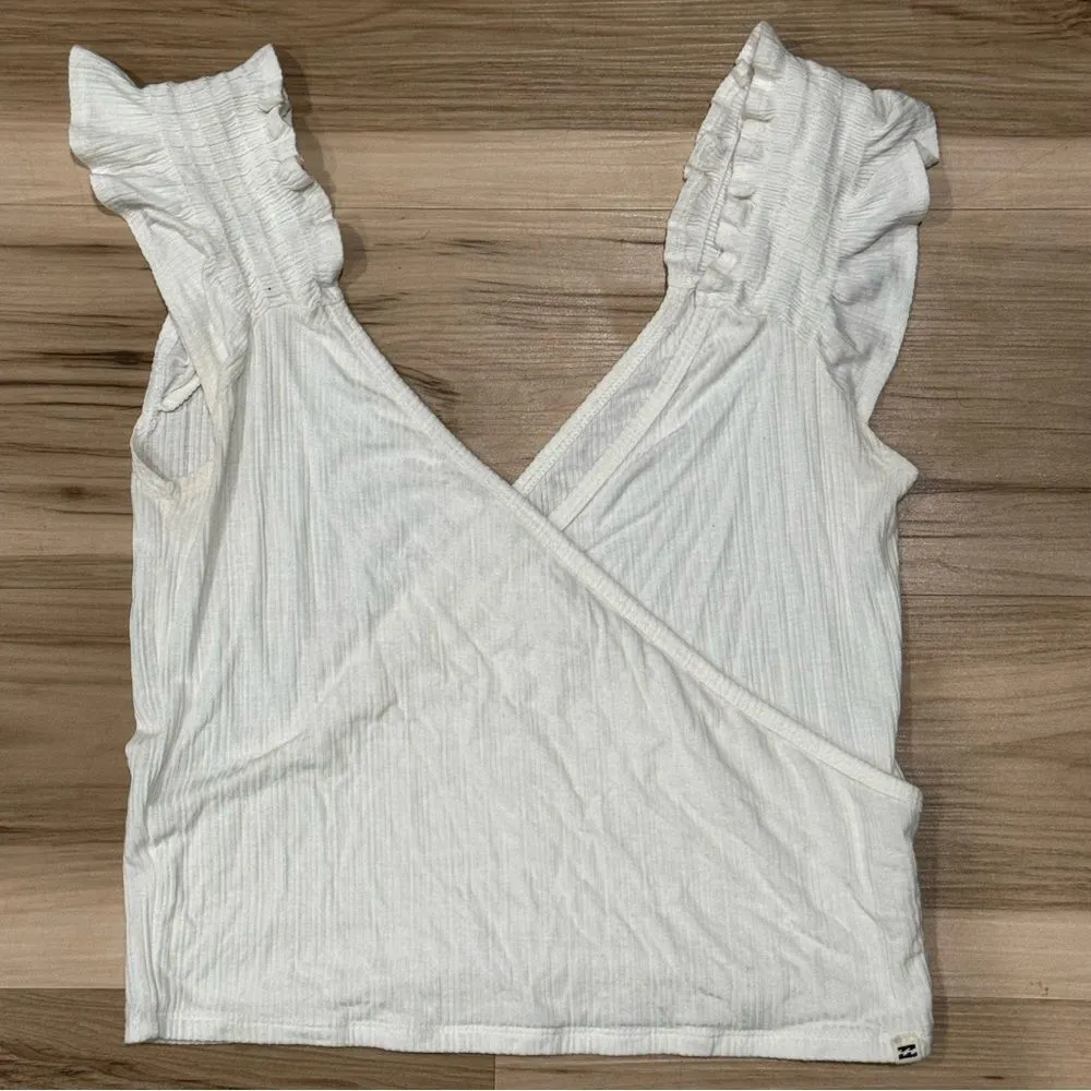 Billabong Girls Like You Cropped Top White Women’s Large - Image 2