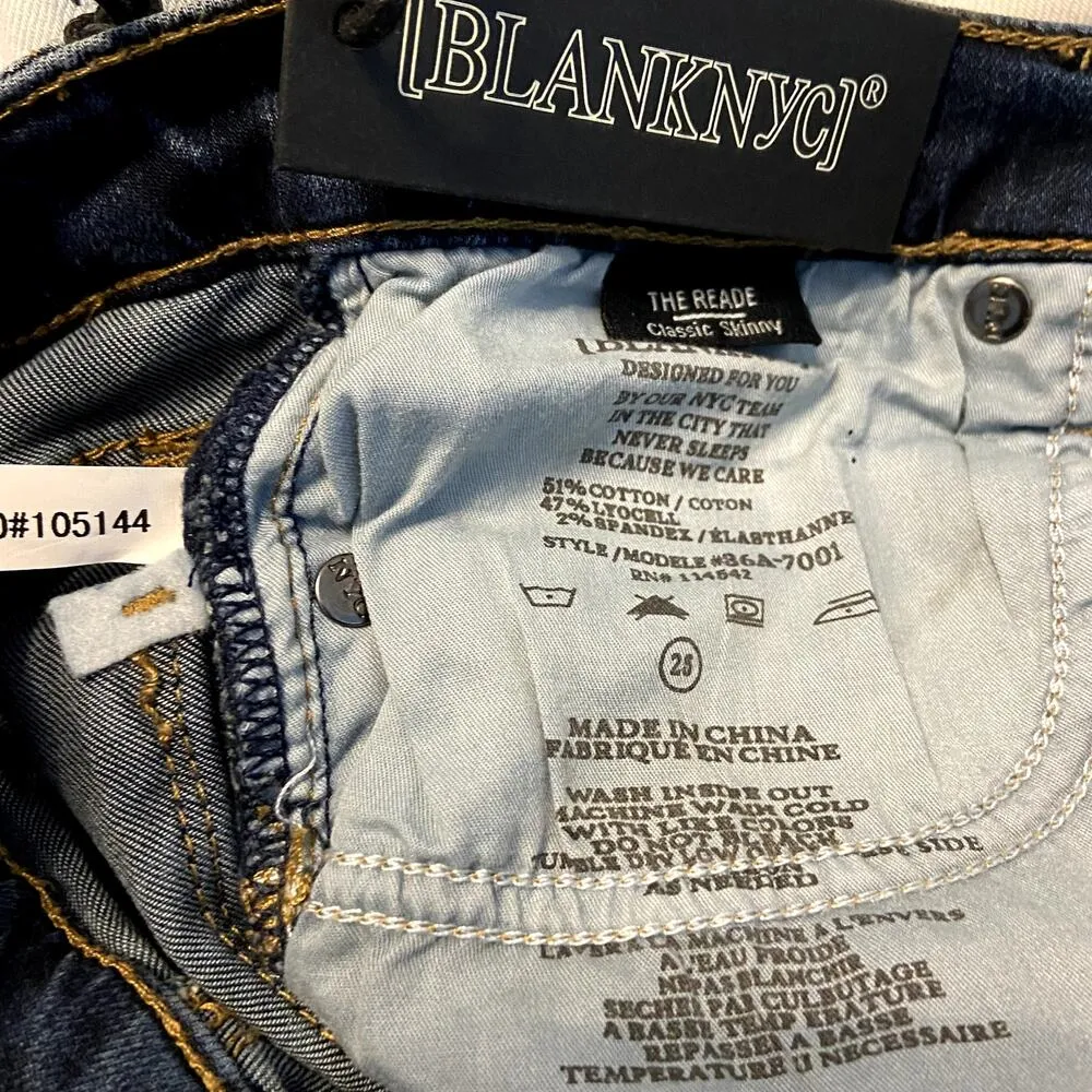 Blank NYC The Reade Classic Straight Crop Medium Wash NWT 25" - Image 5