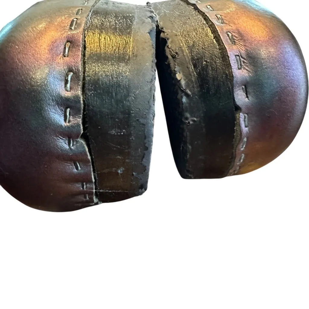 Sven Original Dark Metallic Gray Leather Wooden Clogs Size 40 US 8.5/9 - Image 7