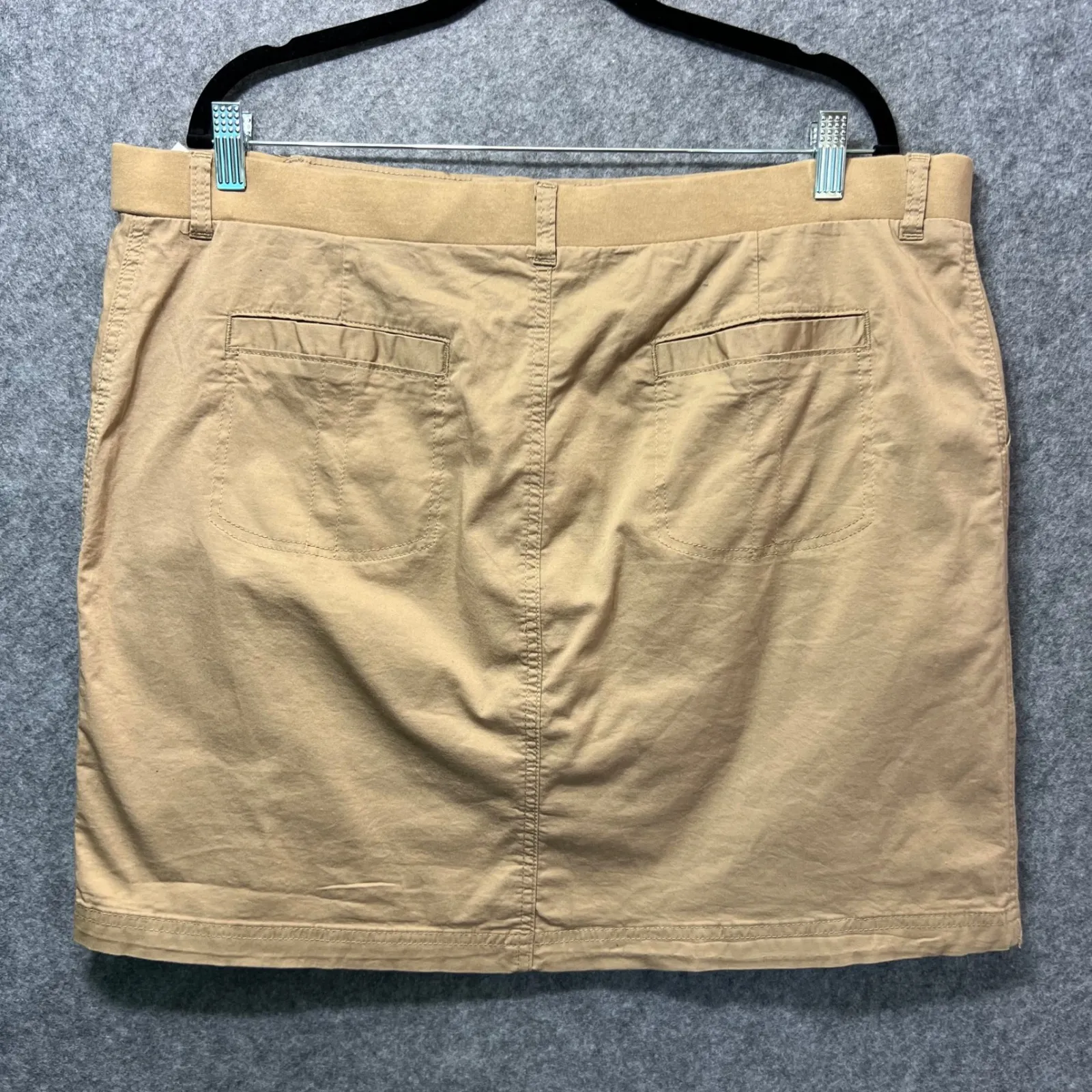 Lee Riders‎ Khaki Midrise Skort 18M Cotton Stretch Mesh Lined Casual Tan Skirt - Image 4