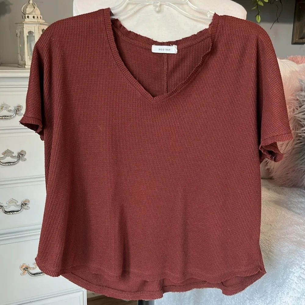 Mod Ref Comfy Oversized Waffle Shirt - Image 8