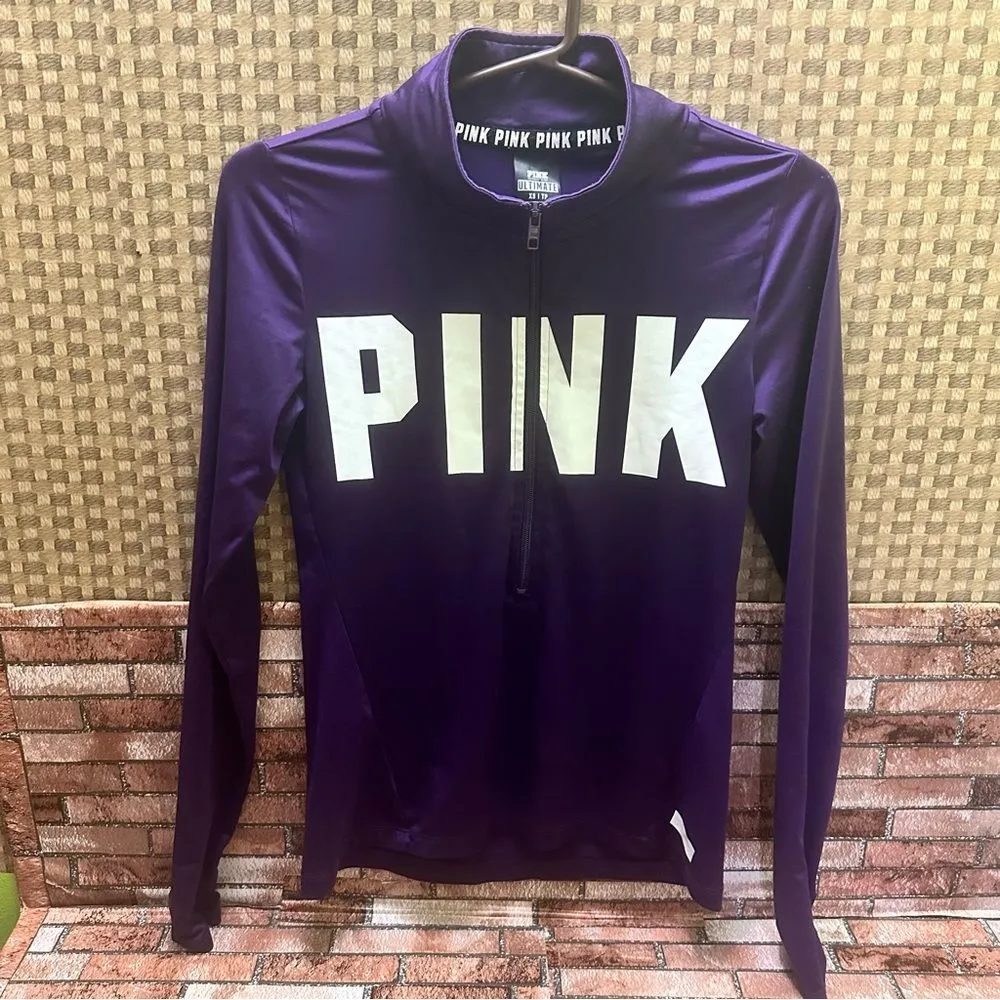 PINK By Victorias Secret ULTÍMATE half zip track Sweatshirt  XS - Image 2