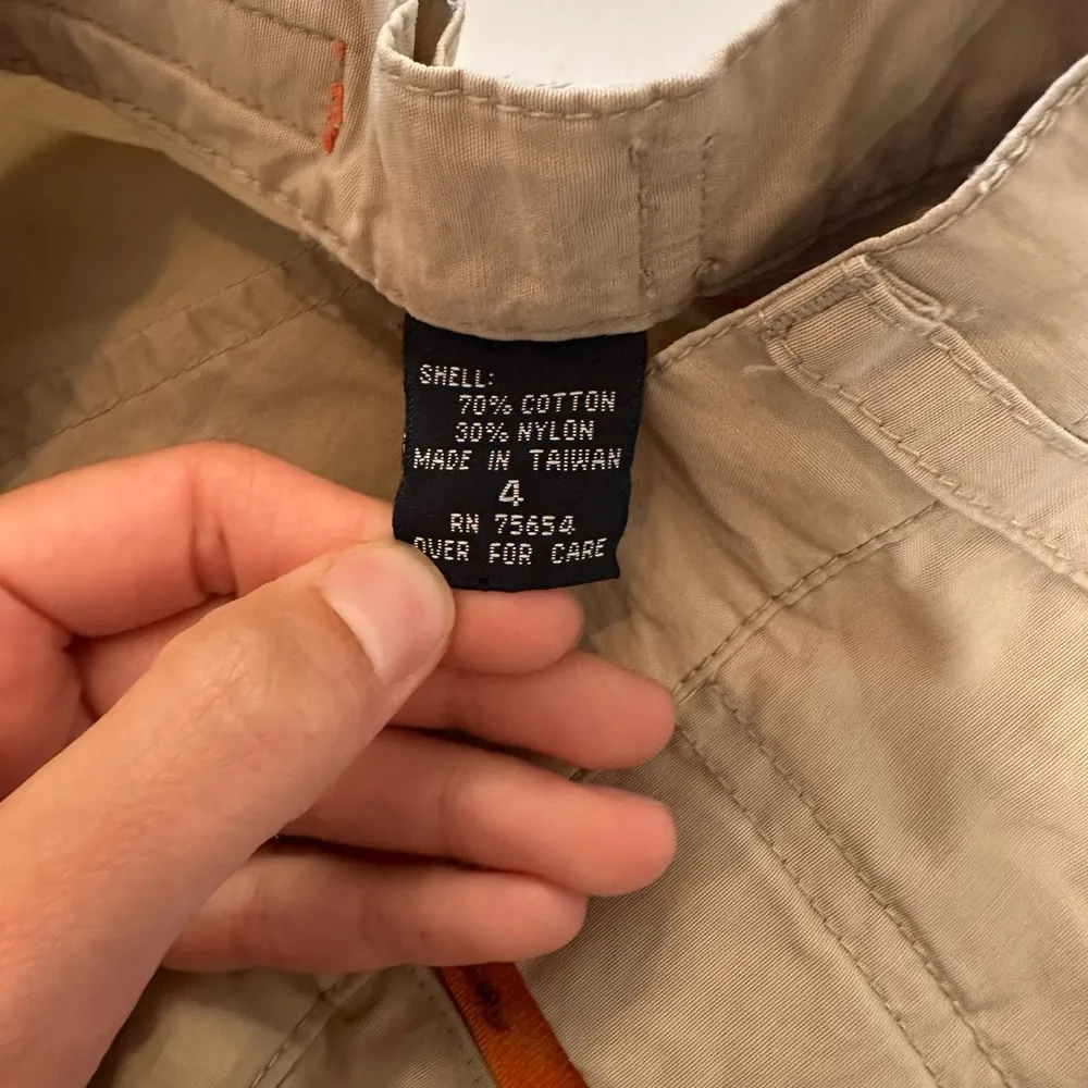 Vintage Abercrombie & Fitch Y2K Hiking Cargo Pants Women’s Size 4 Beige Flared - Image 8