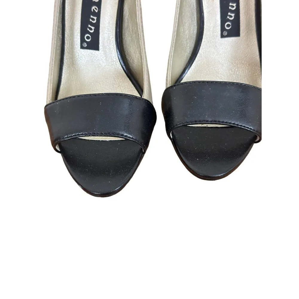 Women's Ellemenno High Heels Shoes Black Beige Size 6 Sku 2681 - Image 9