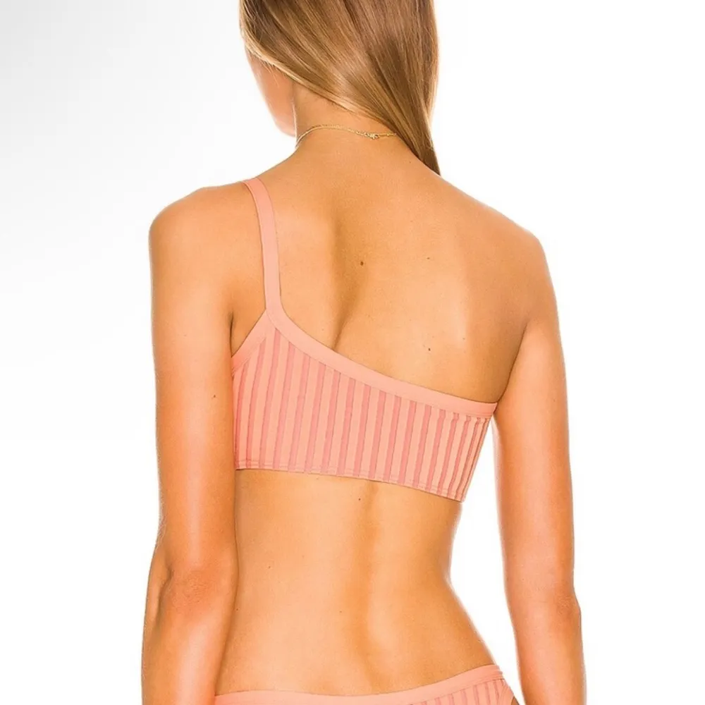 Axel One Shoulder Two Tone Ribbed Bikini Top XS NWT - Image 6