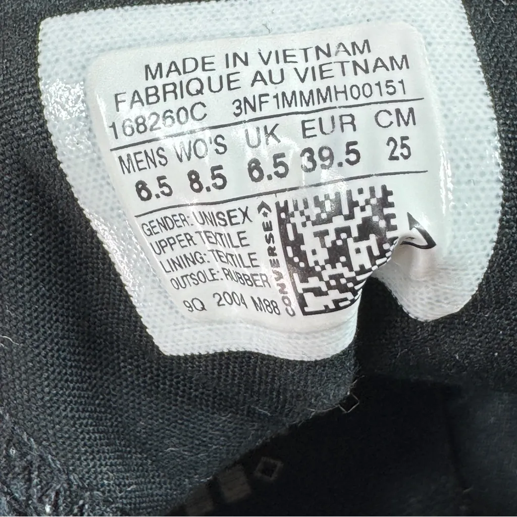 Converse Chuck Taylor 70 High Floral Print Black Sneaker Size 6.5 Men 8.5 Women - Image 10