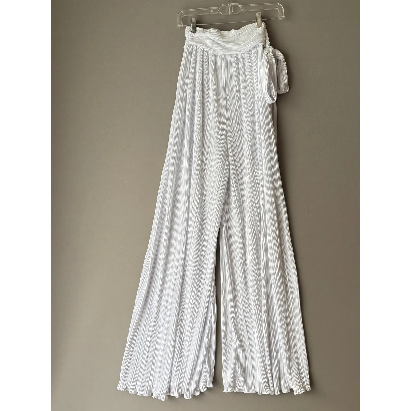 Lucy in the Sky sz XS White boho wide leg pants with slits NWOT‎ - Image 7