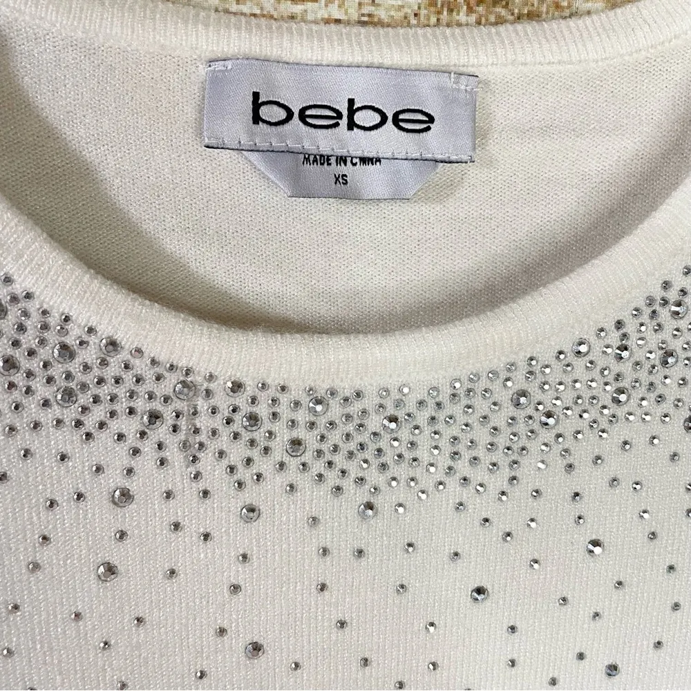 studded shoulder cut-out ivory sweater dress women Size XS - Image 12